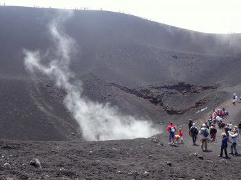 Действующий кратер вулкана Этна