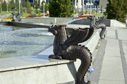 Фонтан с драконами в Казани
